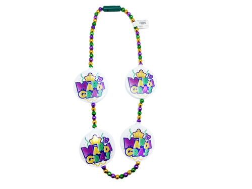 HS0328N - Light Up 3.5'' Medallion Neckalce pgg