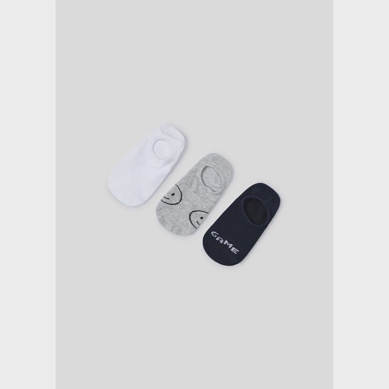3PACK SHORT SHOE SOCK NAVY CREAM OR GREY / 10707-033