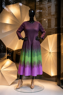 Miyake Ruched Pleaded Midi Dress