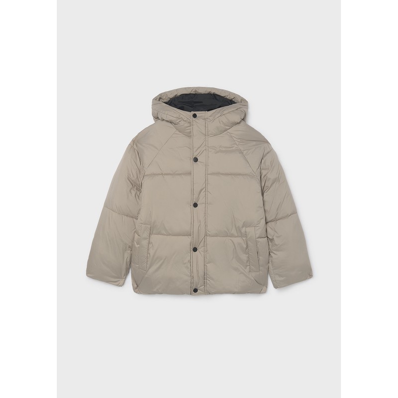 BEIGE PADDED JACKET HOODED / 7414-062