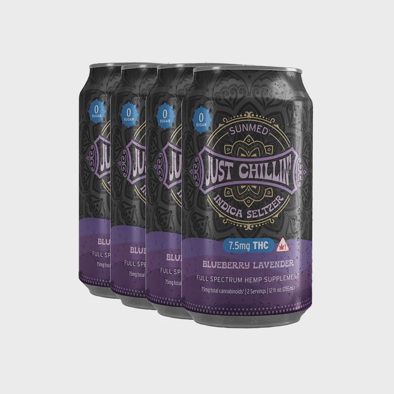 Just Chillin' Blueberry Lavender Seltzer 7.5mg