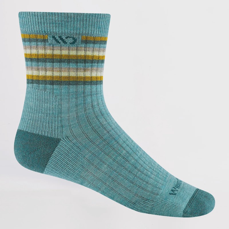 Wide Open Women's Multi Stripe Cushioned Micro Crew Socks