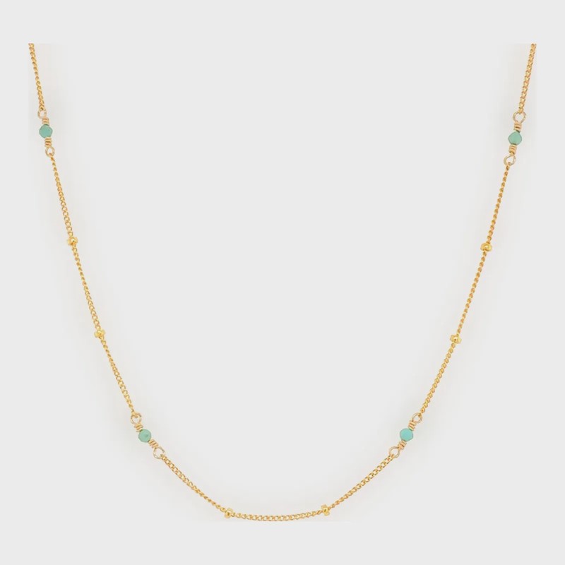 Sabina Flecks Necklace TURQ 15in