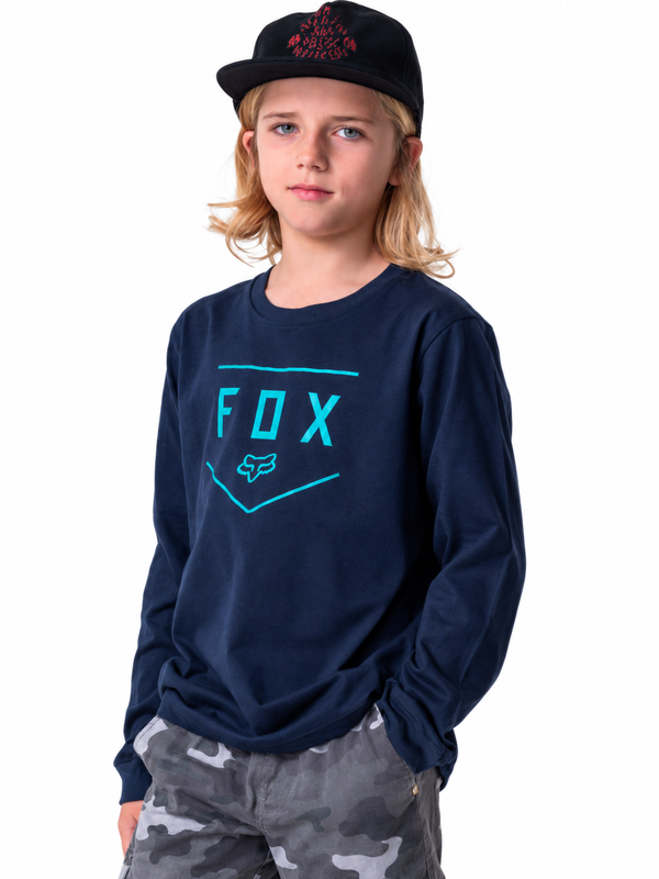 Fox - Youth Shied L/S Tee - Deep Cobalt - Fox5015