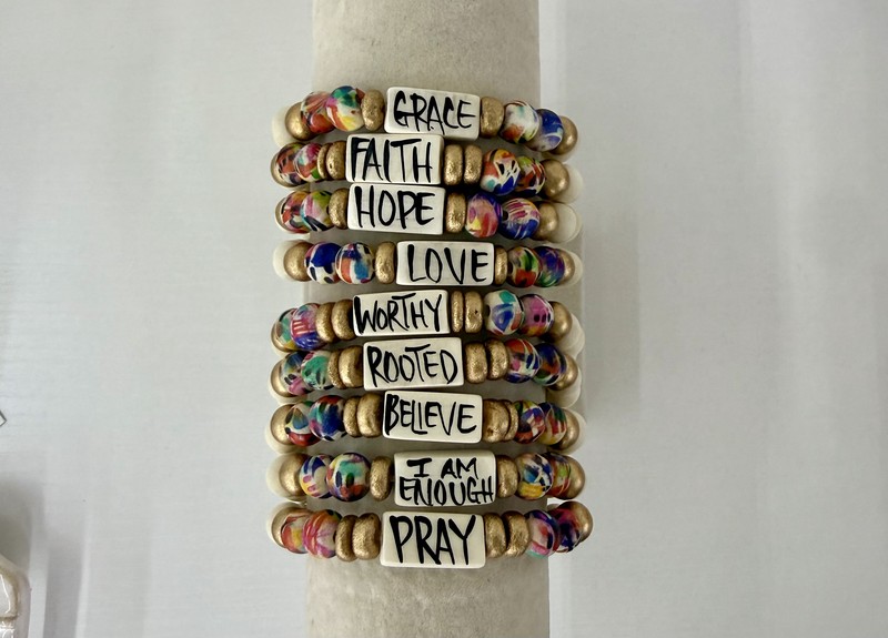 Inspirational Word Beaded Bracelets