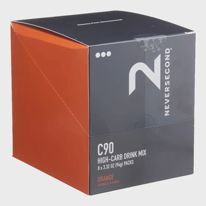 Neversecond C90 High Carb Drink Mix / Orange, front view