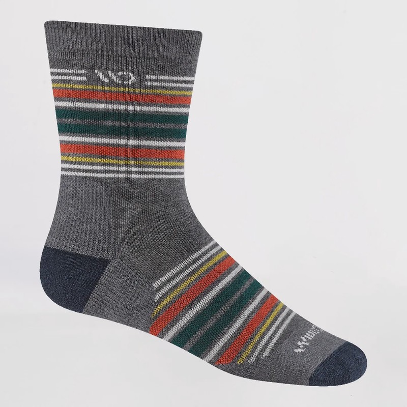 Wide Open Men's Multi Stripe Cushioned Micro Crew Socks