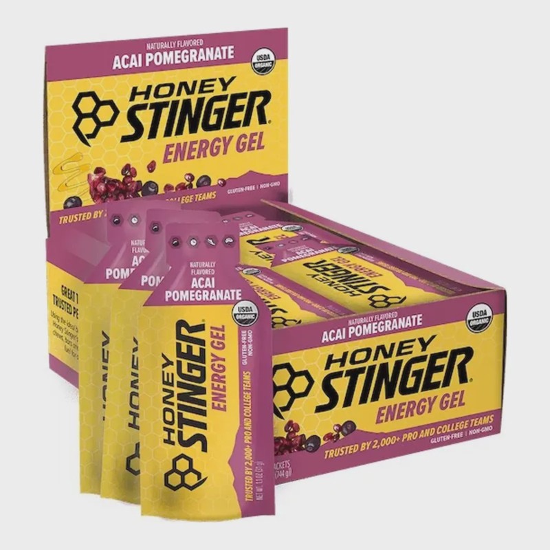 Honey Stinger Organic Energy Gel in Acai Pomegranate, front view