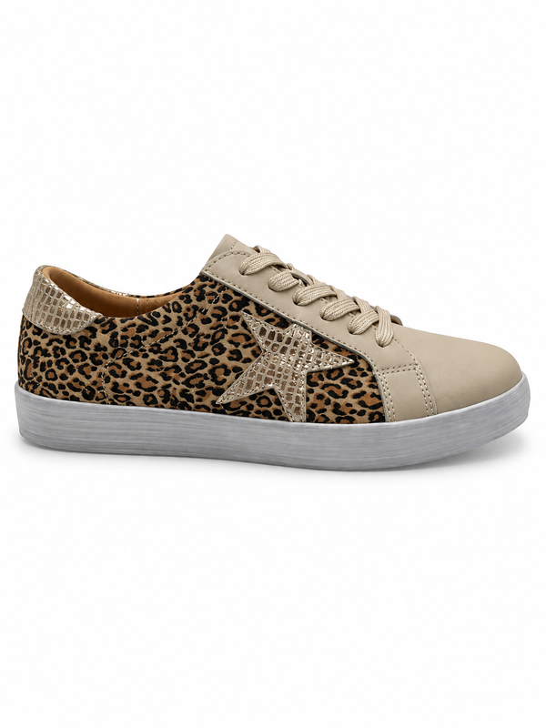 Julz - Sydney - Leopard ,Beige + Gold
