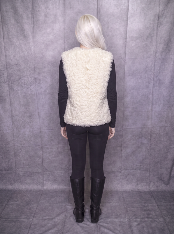 Dyed White Tibet Lamb Vest