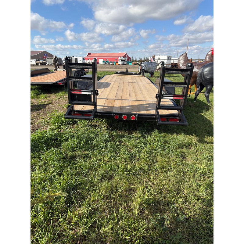 2025 Falcan FL-270 18' Flat Deck Trailer 2' Dove Tail W/Folding Ramps