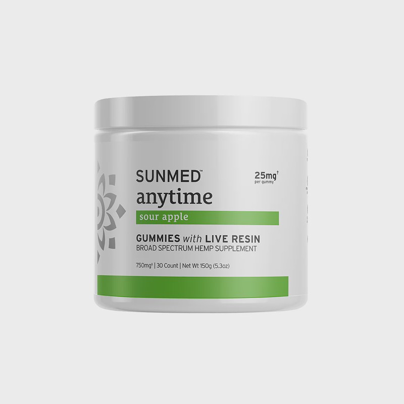 Anytime Broad Spectrum Sour Apple Gummies 750mg