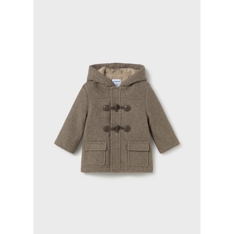 BROWN HOODED TRENCHCOAT / 2426-038