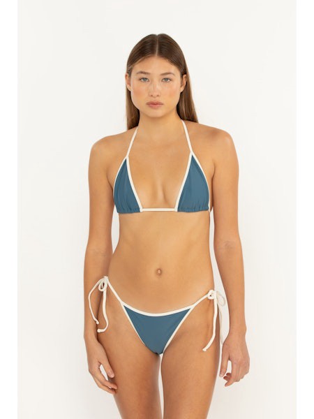 Mikoh - Rhea Classic String Tie Bottom Bleu/Ecru