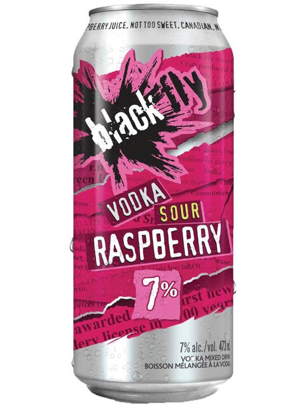 BLACK FLY VODKA SOUR RASPBERRY 473ML