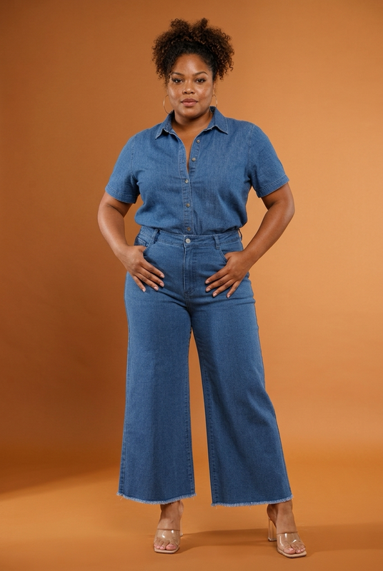 Wide Leg Cropped Jean