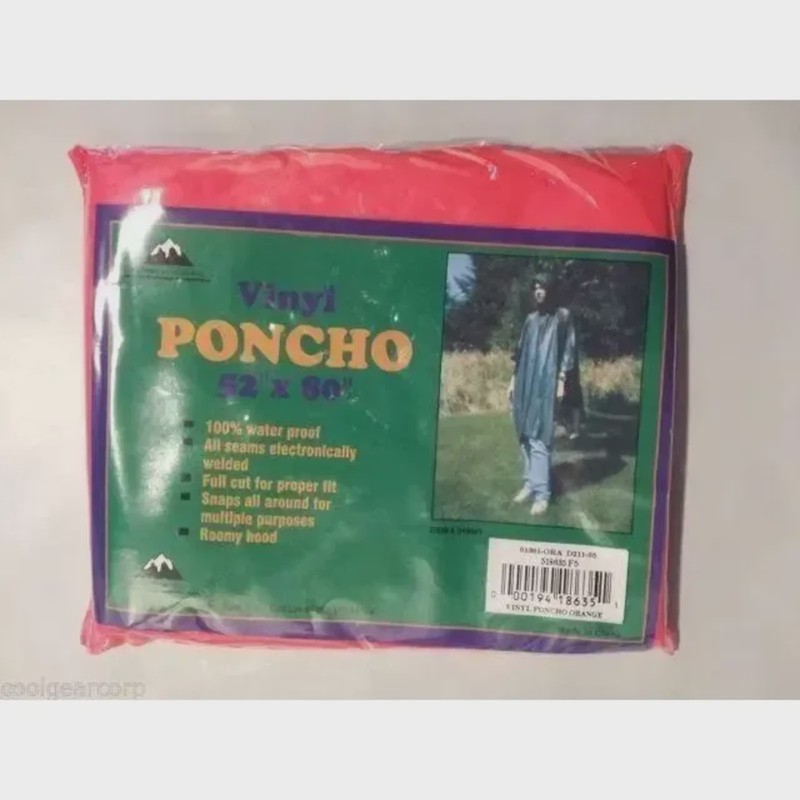 LW Vinyl Poncho, front view