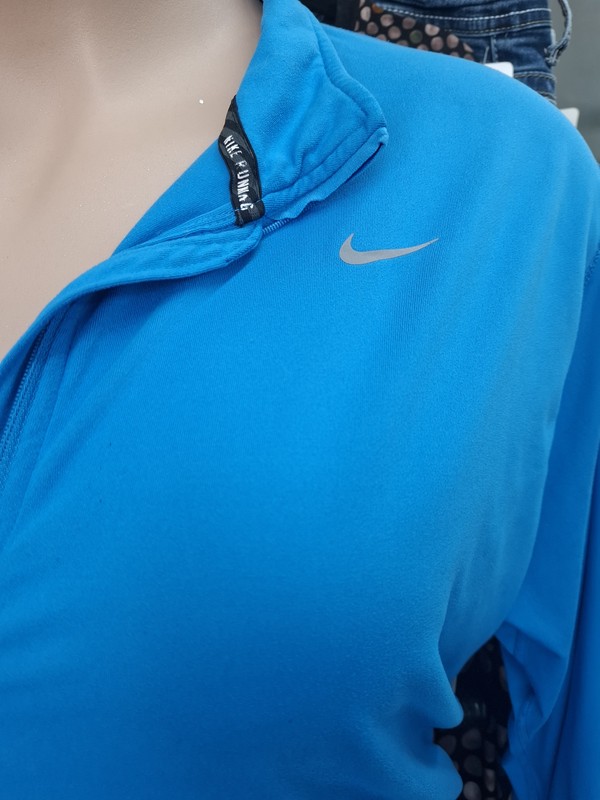3x Nike Dri-Fit blue running half zip sweatshirt top