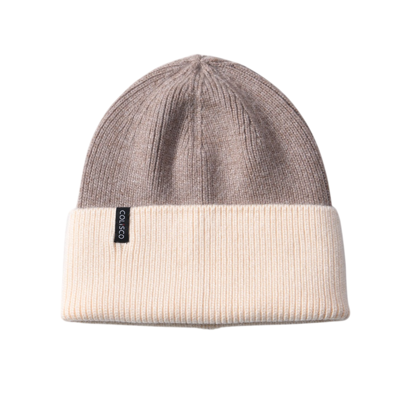 Colisco Bicolor Beanie, Taupe/Cream