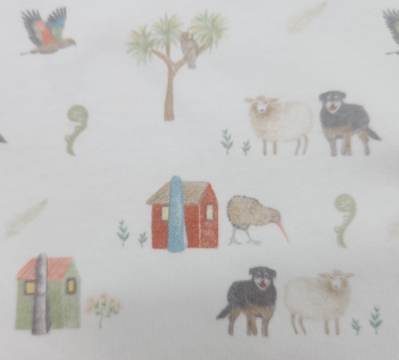 Imababy Short Sleeve Bodysuit - Theme Farm Muster 3 to 6 months
