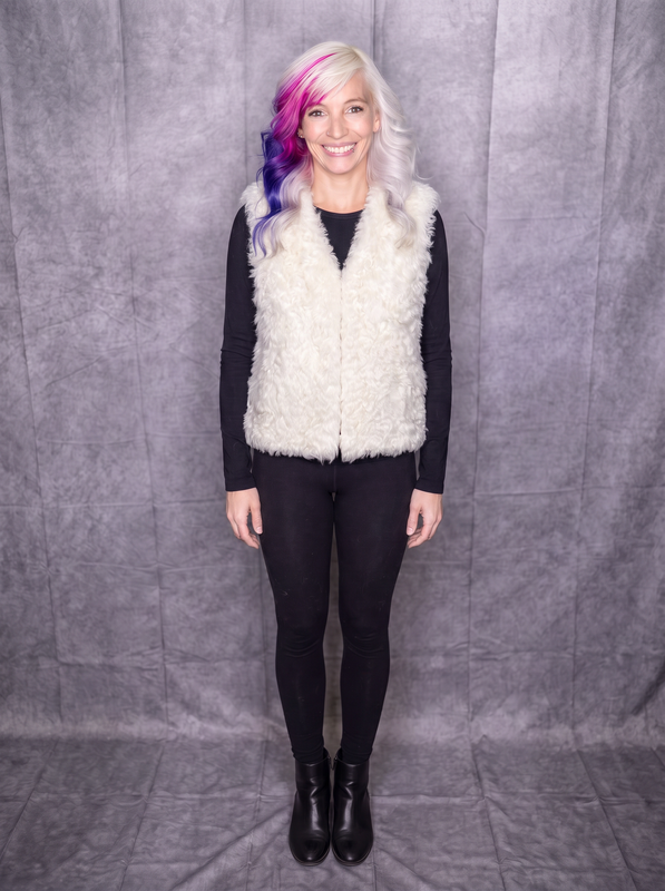 Dyed White Tibet Lamb Vest