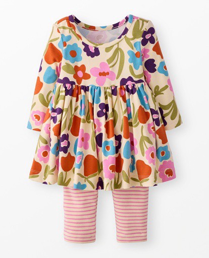 Hanna Andersson Long Sleeve Skater Dress & Legging Set