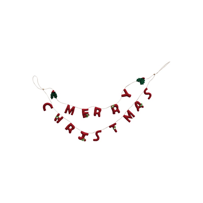 Merry Christmas Wool Felt Garland