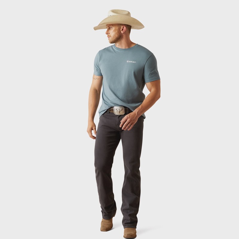 Ariat Mens Eagle Rock Light Denim T-Shirt