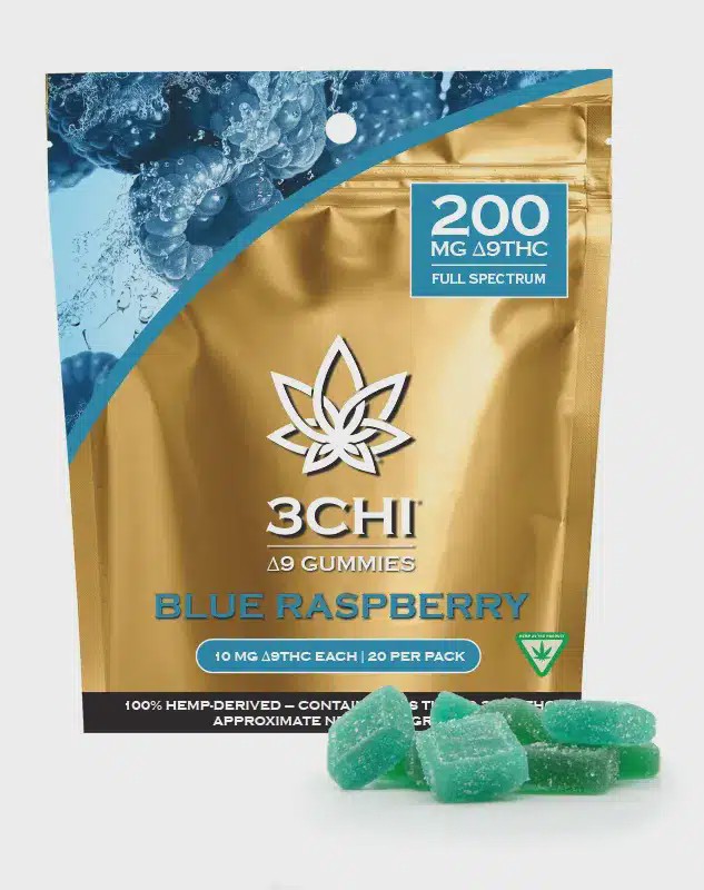 3Chi Blue Raspberry Gummies Delta 9 10mg