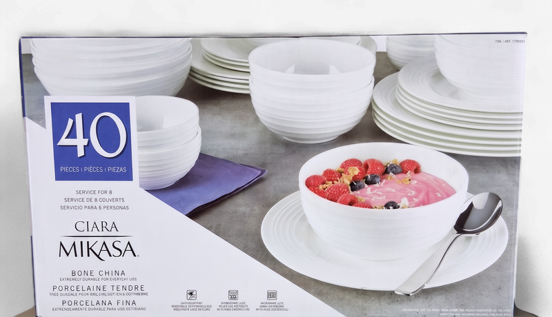 40 Piece Ciara Bone China Dish Set