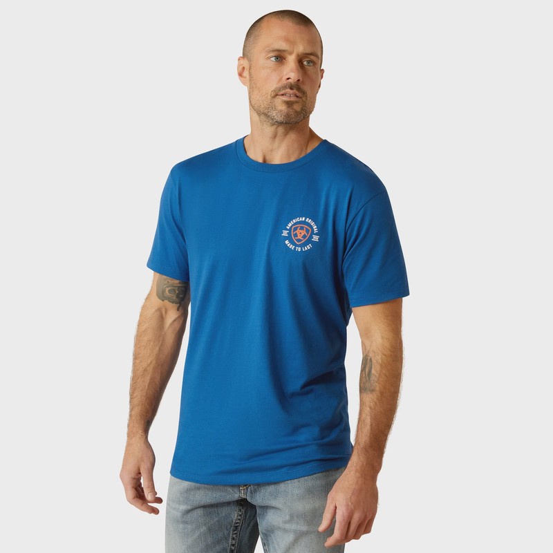 Ariat Mens MTL Circle Royal Blue T-Shirt