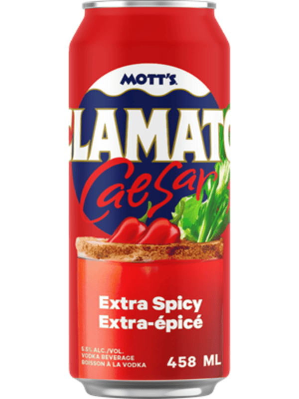 MOTT'S EXTRA SPICY CLAMATO CAESAR 458ML