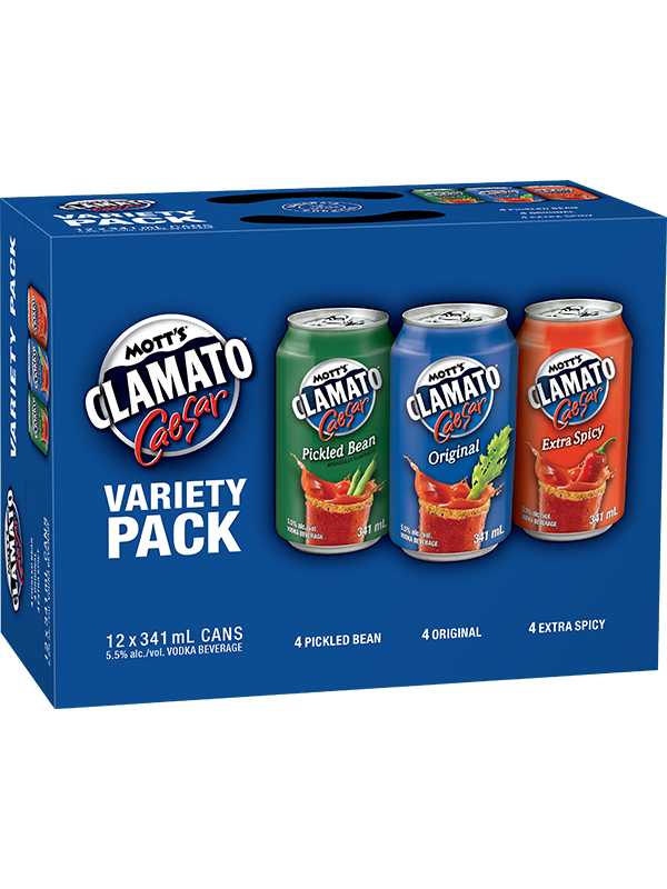 MOTT'S CLAMATO CAESAR VARIETY 12PK