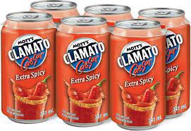 MOTT'S CLAMATO CAESAR EXTRA SPICY 6PK