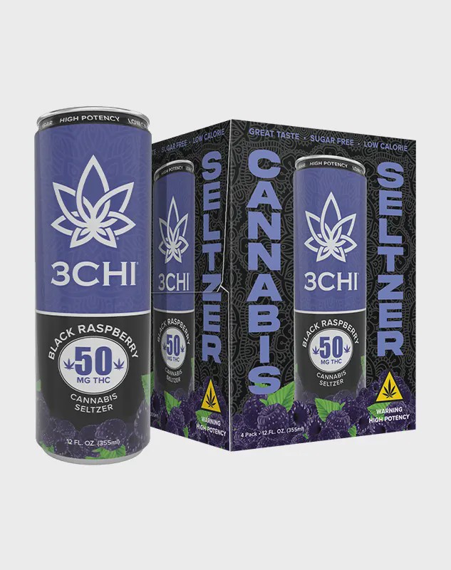 3CHI Black Raspberry Seltzer 50mg