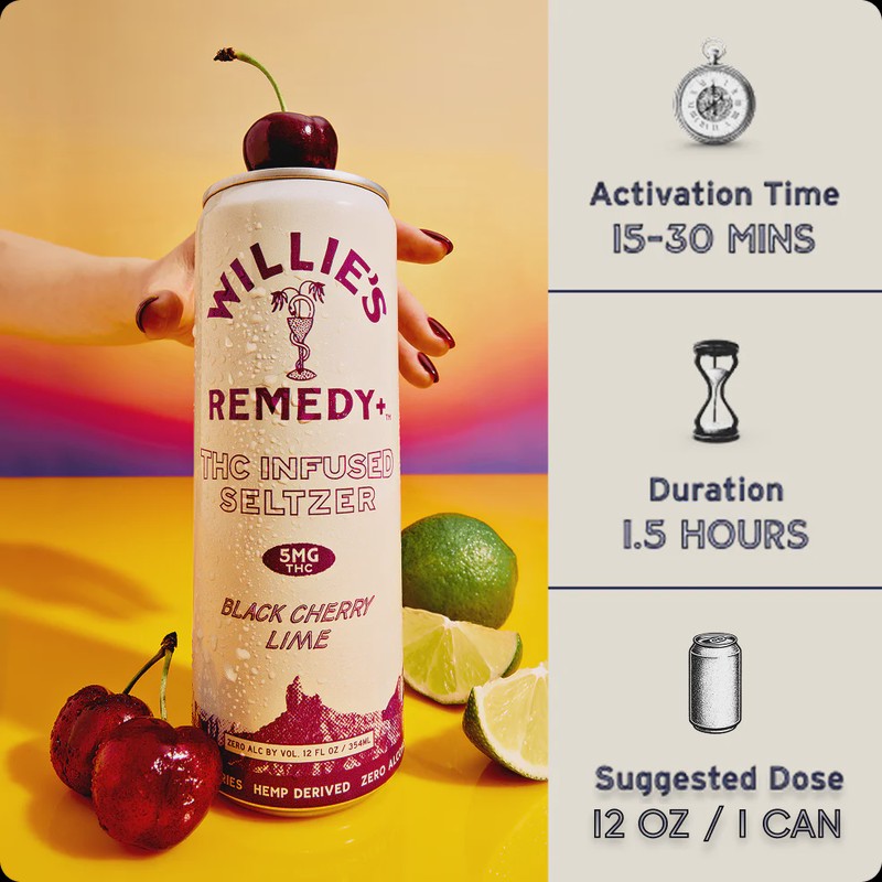 Willie’s Remedy Black Cherry Lime Seltzer 5mg