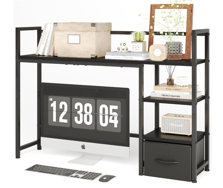 COTUBLR Desk Shelf, 41.3" Desktop Organizer Shelf, Desk Hutch for Computer Monitor