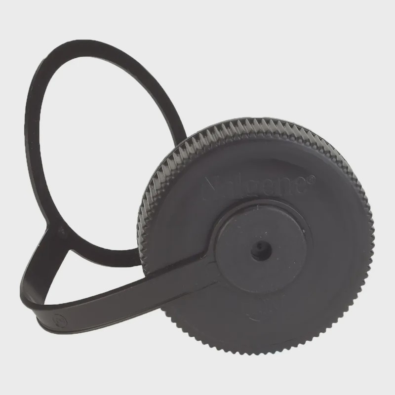Nalgene Wide Mouth Replacement Cap 32oz in Black, front view
