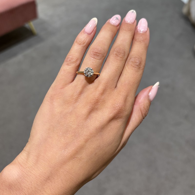 9ct Yellow Gold 1.52ct D VVS2 Round Brilliant Lab-Grown Diamond Engagement Ring