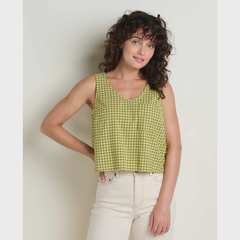 Toad&amp;Co Women's Taj Hemp Button Back Tank, front view