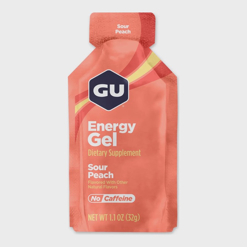 GU Energy Gel in Sour Peach, front view