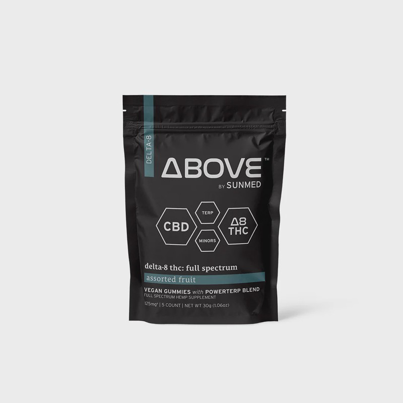 Above D8 Assorted Fruit Trial Pack Gummies