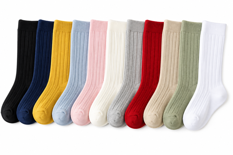 Ribbed Knee High Socks