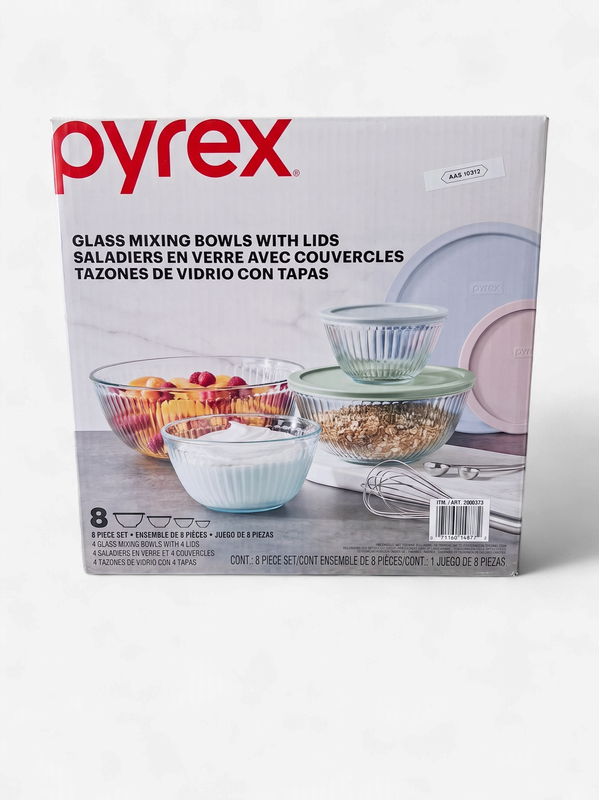 8 Piece Glass Mixing Bowls