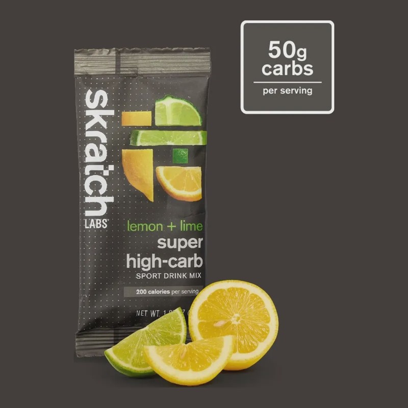 Skratch Labs Super High-Carb Sport Drink Mix Lemon Lime, front view