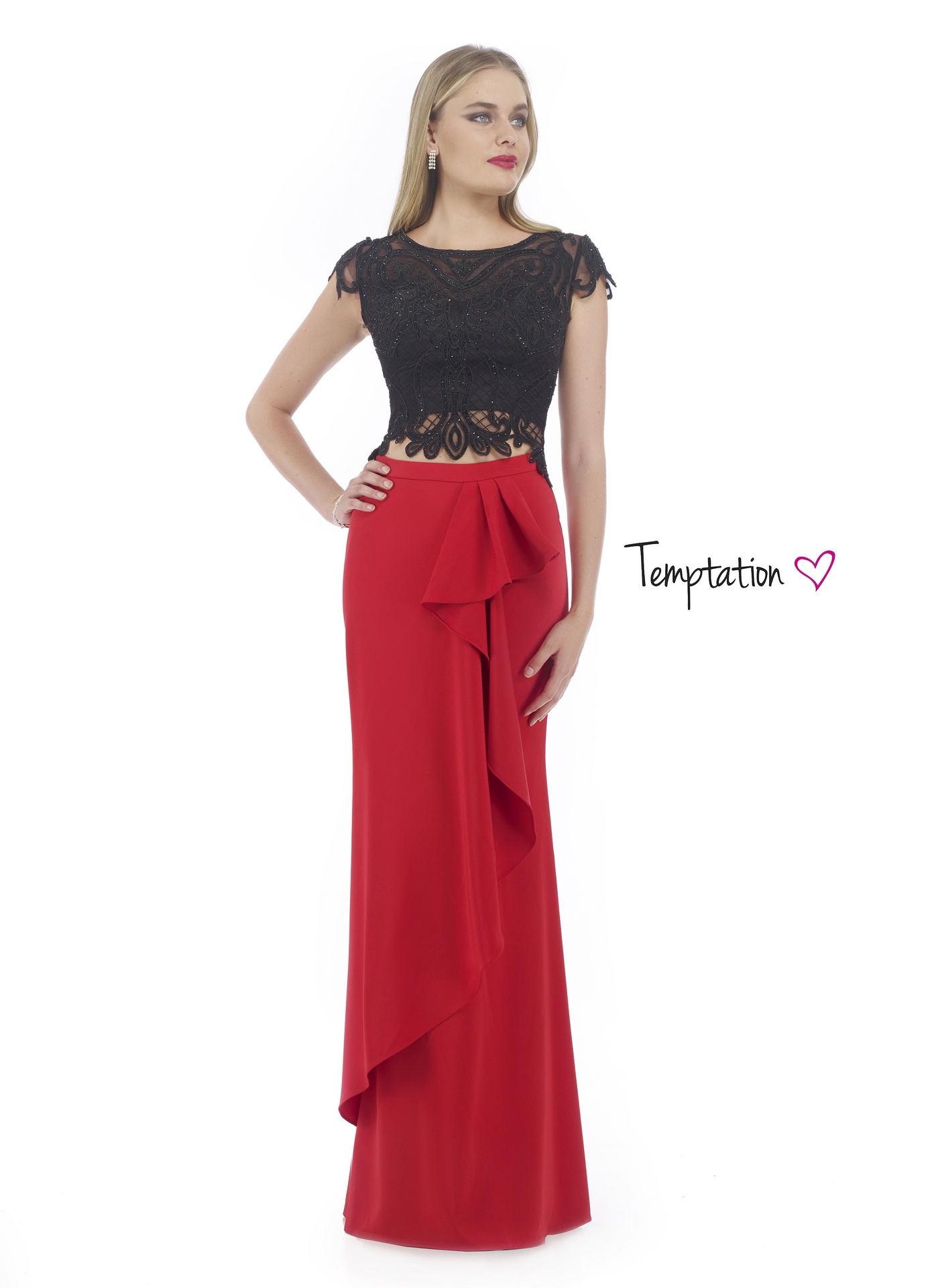 Mesh Top Prom Dress