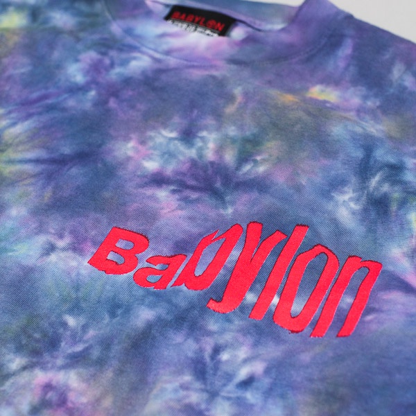 Babylon Warp Dye Tshirt Blue