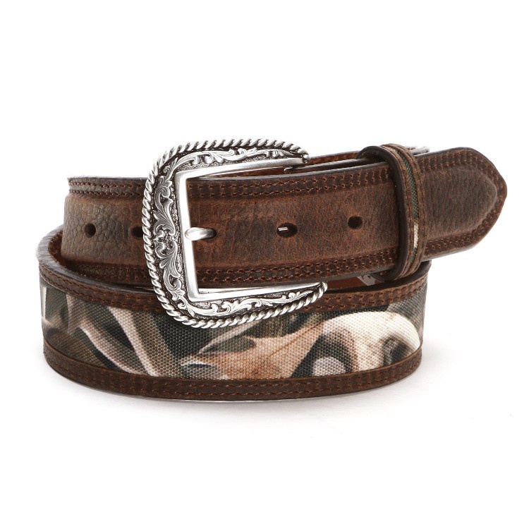 Ariat Mens Belt Mossy Oak Fabric Design Brown | Men's Belts | Pakenham ...