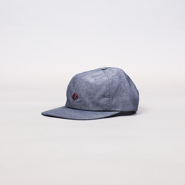 Magenta Plant 6 Panel Hat Chambray Blue