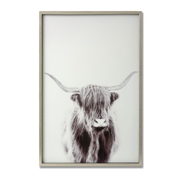 Hill Interiors Highland Cow Right Facing Image On Glass With Silver Hill Interiors Highland Cow Right Facing Image On Glass With Silver Frame Lucy Lou S